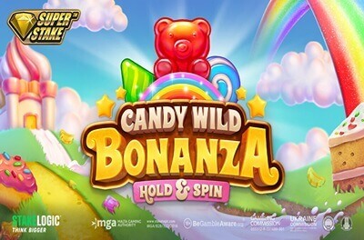 candy wild bonanza hold spin slot logo