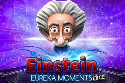 einstein eureka moments dice slot logo