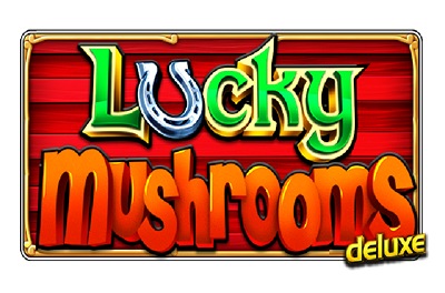 lucky mushrooms deluxe slot logo