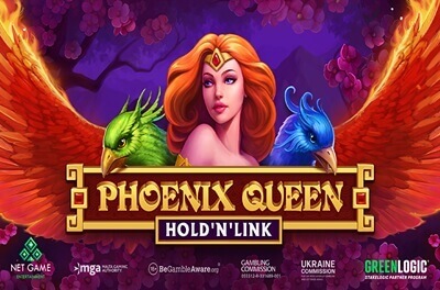 phoenix queen hold n link slot logo