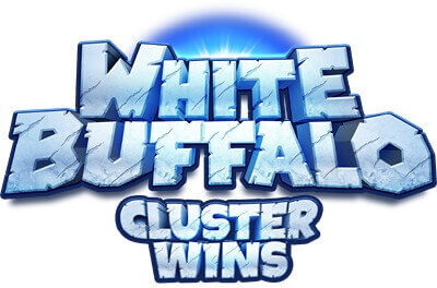 white buffalo cluster wins slot logo