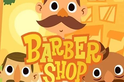 barber shop uncut slot logo