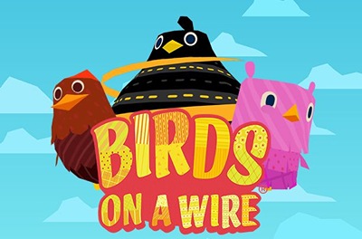 birds on a wire slot logo