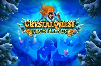 crystal quest frostlands slot logo