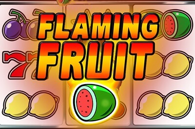 flaming fruit slot logo