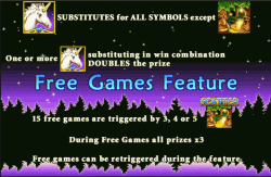 Free games в слоте Единорог