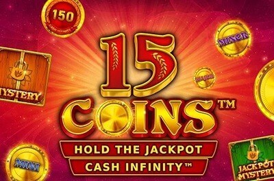 15 coins slot logo