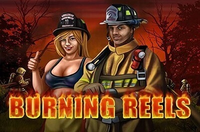 burning reels slot logo