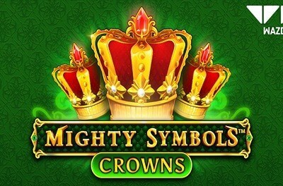 mighty symbols crowns slot logo