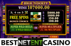 How to win at High Society video slot