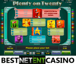 Plenty on twenty slot machine online