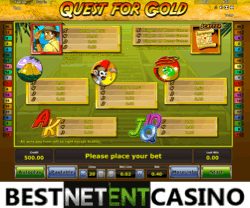 Как выиграть в игровой автомат Quest for Gold