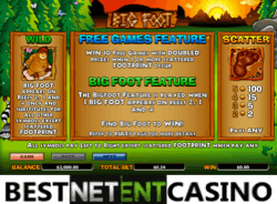How to win at Big Foot video slot