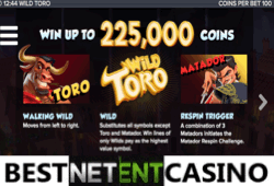 How to win at the Wild Toro video slot