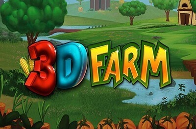 3d farm slot logo