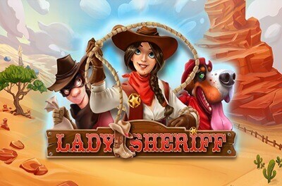 lady sheriff slot logo