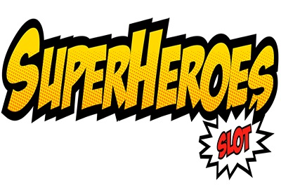 super heroes slot logo