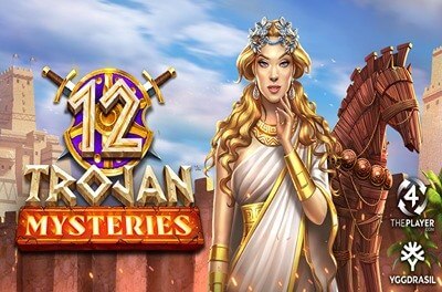 12 trojan mysteries slot logo