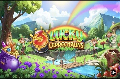 3 lucky leprechauns slot logo