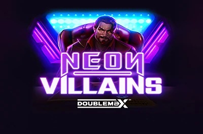 neon villains doublemax slot logo